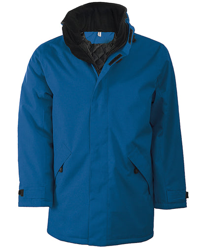 Parka matelassée Kariban - Bleu roi clair/noir - Ajoutez votre design/logo