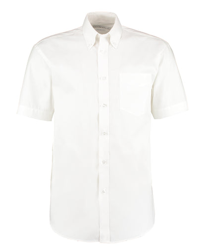 Kit Kustom - Chemise Oxford Corporate à manches courtes (coupe classique) - Blanc - Ajoutez votre design/logo