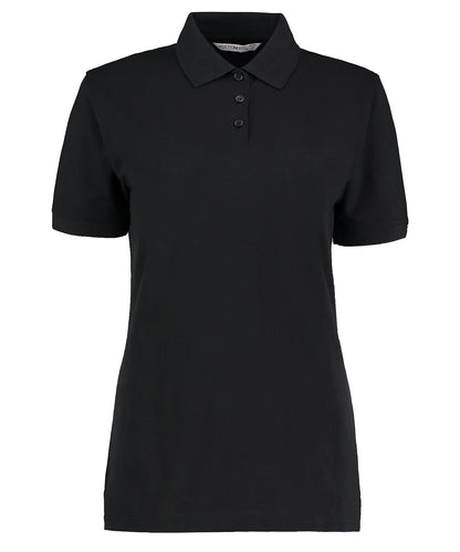 Kustom Kit - Polo Klassic femme avec Superwash® 60°C (coupe classique) - Noir - Ajoutez votre design/logo
