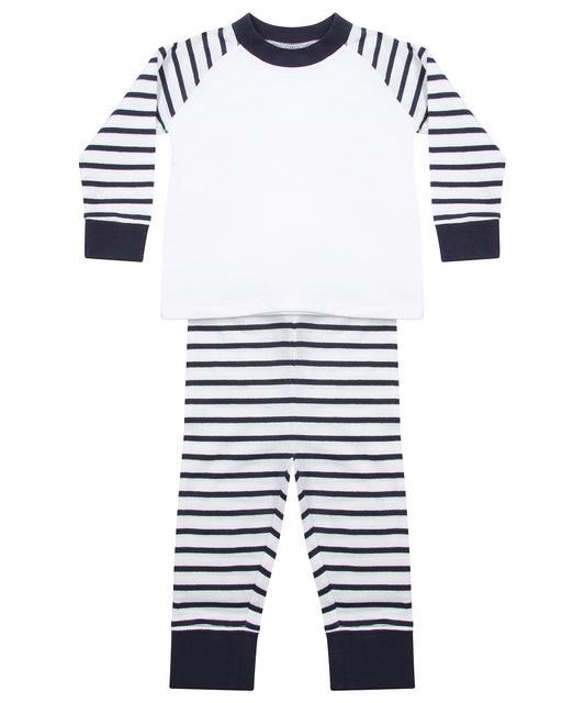 Larkwood - Striped pyjamas - Navy Stripe/White - Add Your Design/Logo