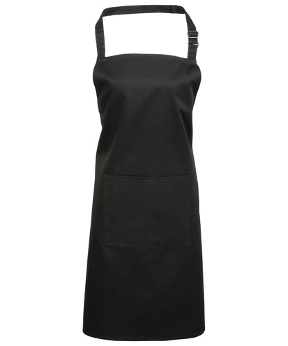 Premier - Tablier bavette avec poche - Noir - Ajoutez votre design/logo