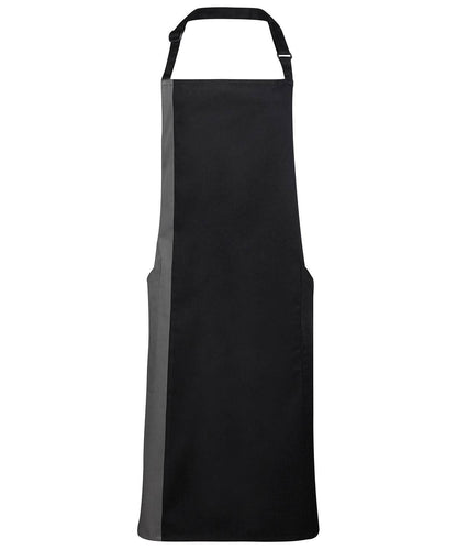 Contrast bib apron