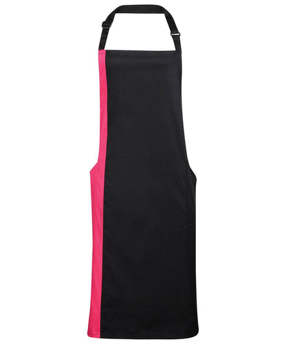 Contrast bib apron