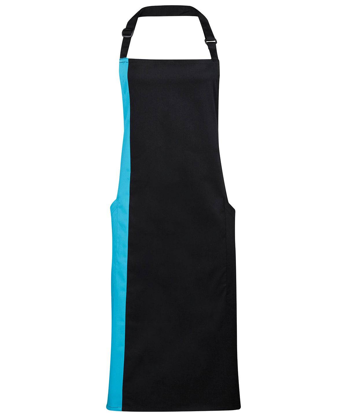 Contrast bib apron