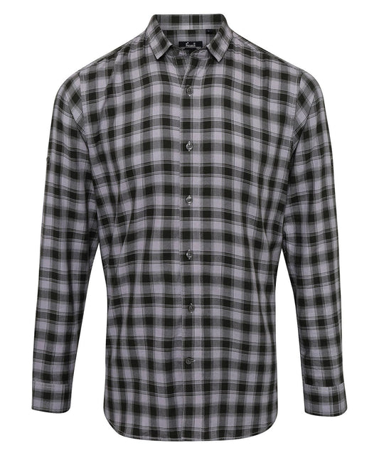 Mulligan check cotton long sleeve shirt