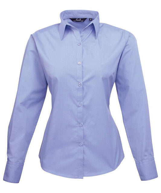 Women's poplin long sleeve blouse