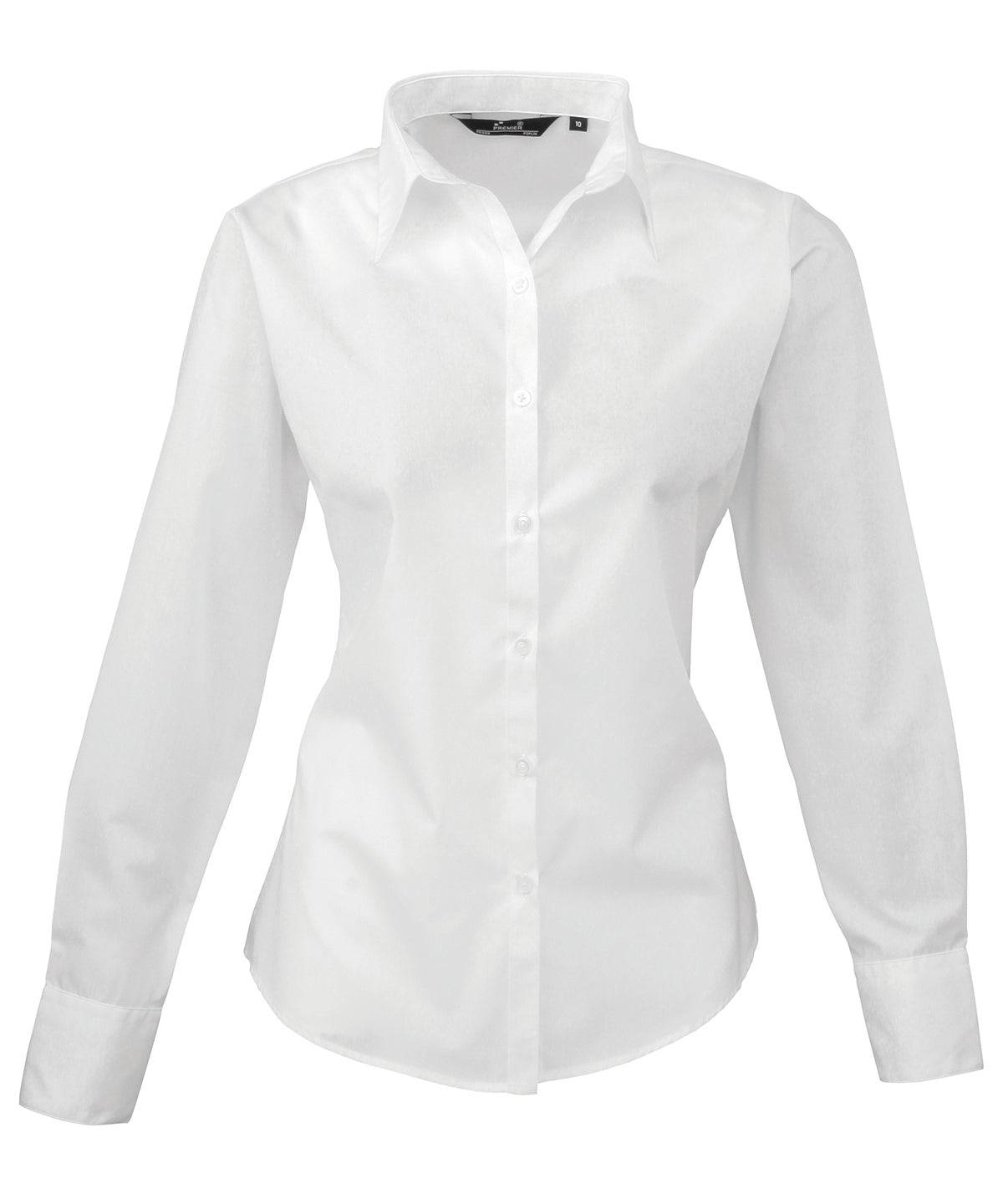 Women's poplin long sleeve blouse