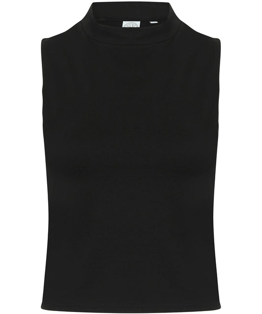 Women's high neck crop vest