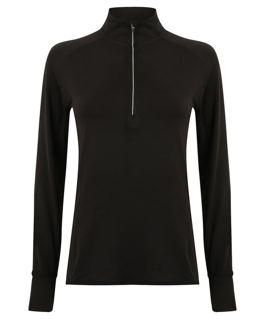 Women's long-sleeved ¼ zip top