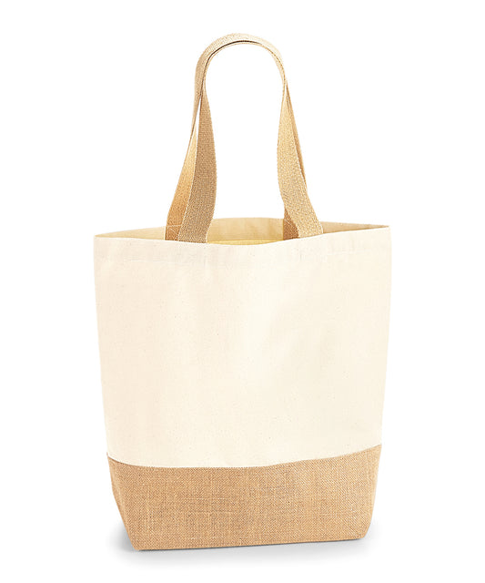 Jute base canvas shopper