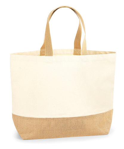 Jute base canvas tote XL