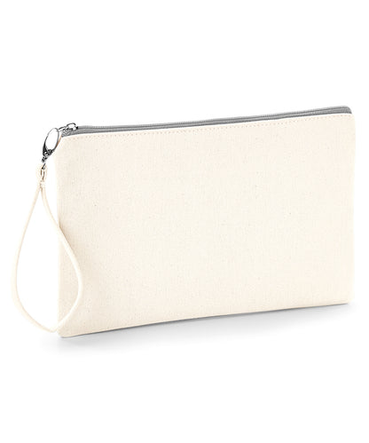 Canvas wristlet pouch