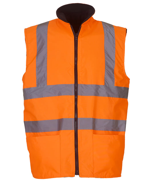 Hi-vis reversible fleece bodywarmer (HV008F)