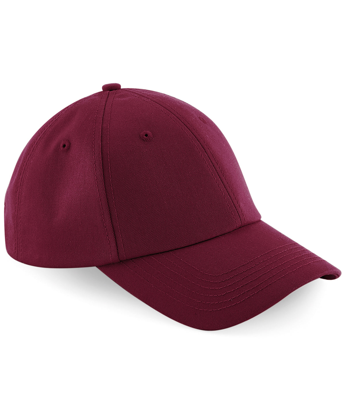 Beechfield – Authentische Baseballkappe – Burgunderrot – Fügen Sie Ihr Design/Logo hinzu