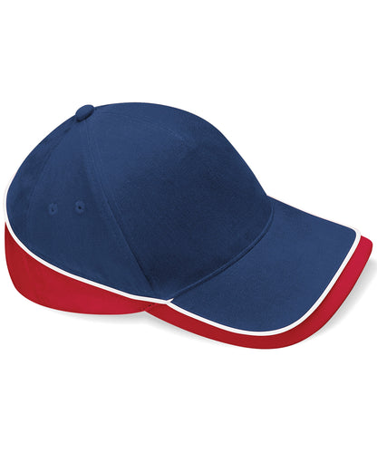 Beechfield - Teamwear competition cap - French Navy/Classic Red - Add Your Design/Logo