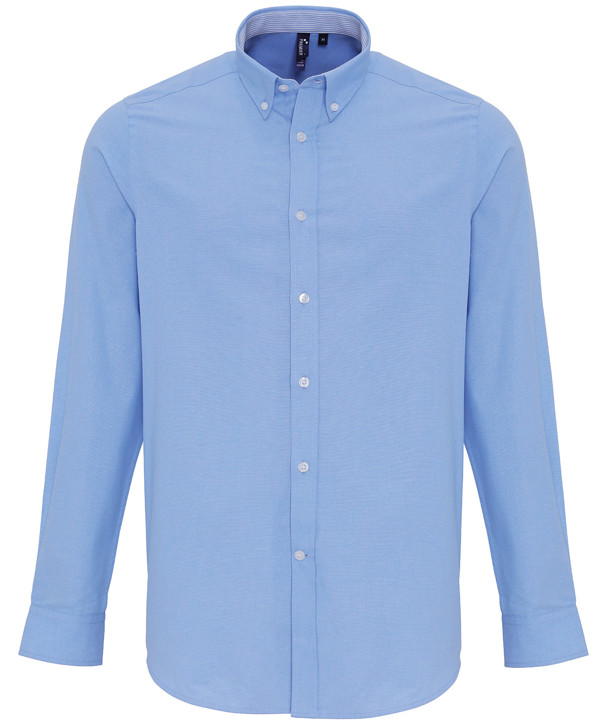 Premier - Chemise Oxford à rayures en coton majoritaire - Bleu Oxford - Ajoutez votre design/logo