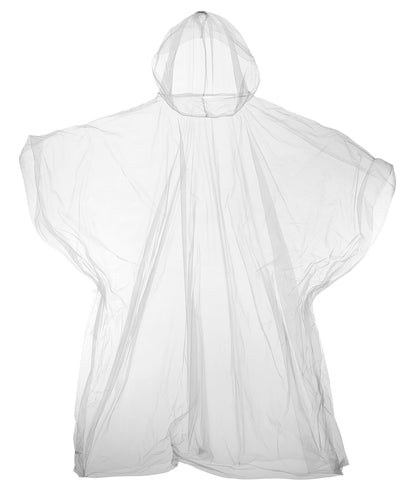 Home & Living - Kids emergency hooded plastic poncho - Clear - Add Your Design/Logo