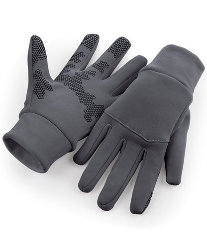 Beechfield - Softshell sports tech gloves - Graphite Grey - Add Your Design/Logo