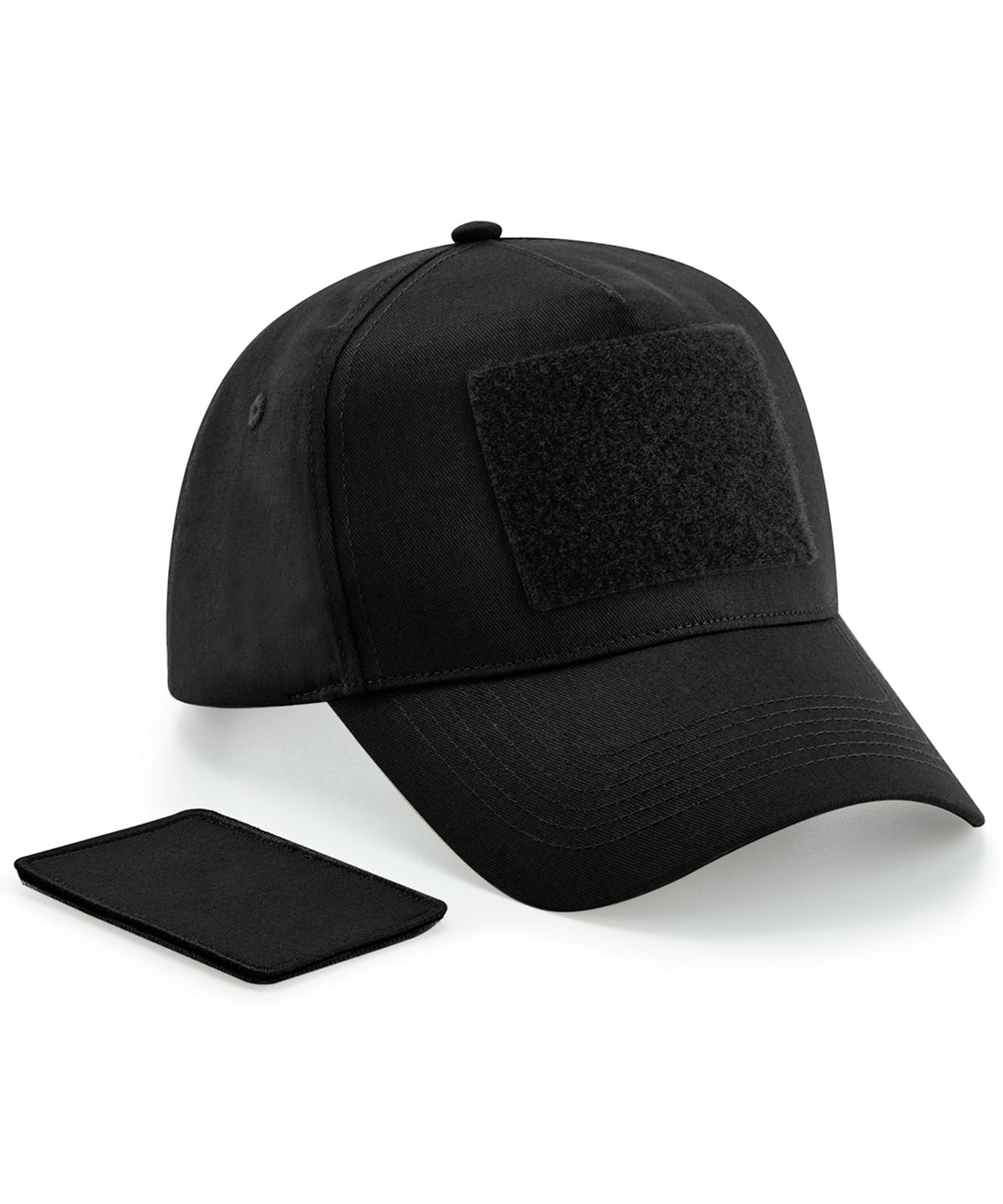 Beechfield - Removable patch 5-panel cap - Black - Add Your Design/Logo