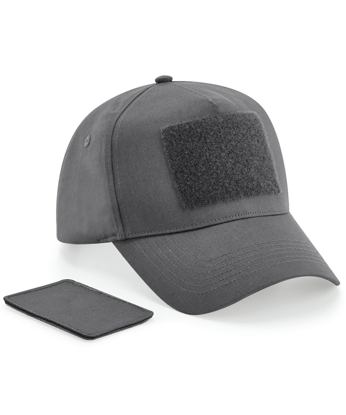 Beechfield - Removable patch 5-panel cap - Graphite Grey - Add Your Design/Logo