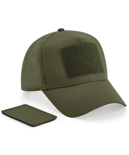 Beechfield - Removable patch 5-panel cap - Military Green - Add Your Design/Logo