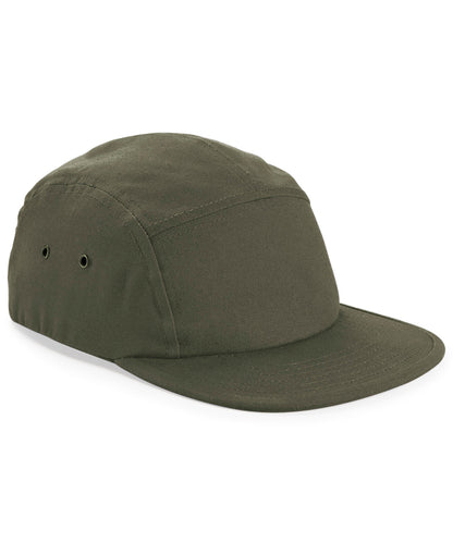 Beechfield - Casquette de camping 5 panneaux en toile - Vert olive - Ajoutez votre design/logo