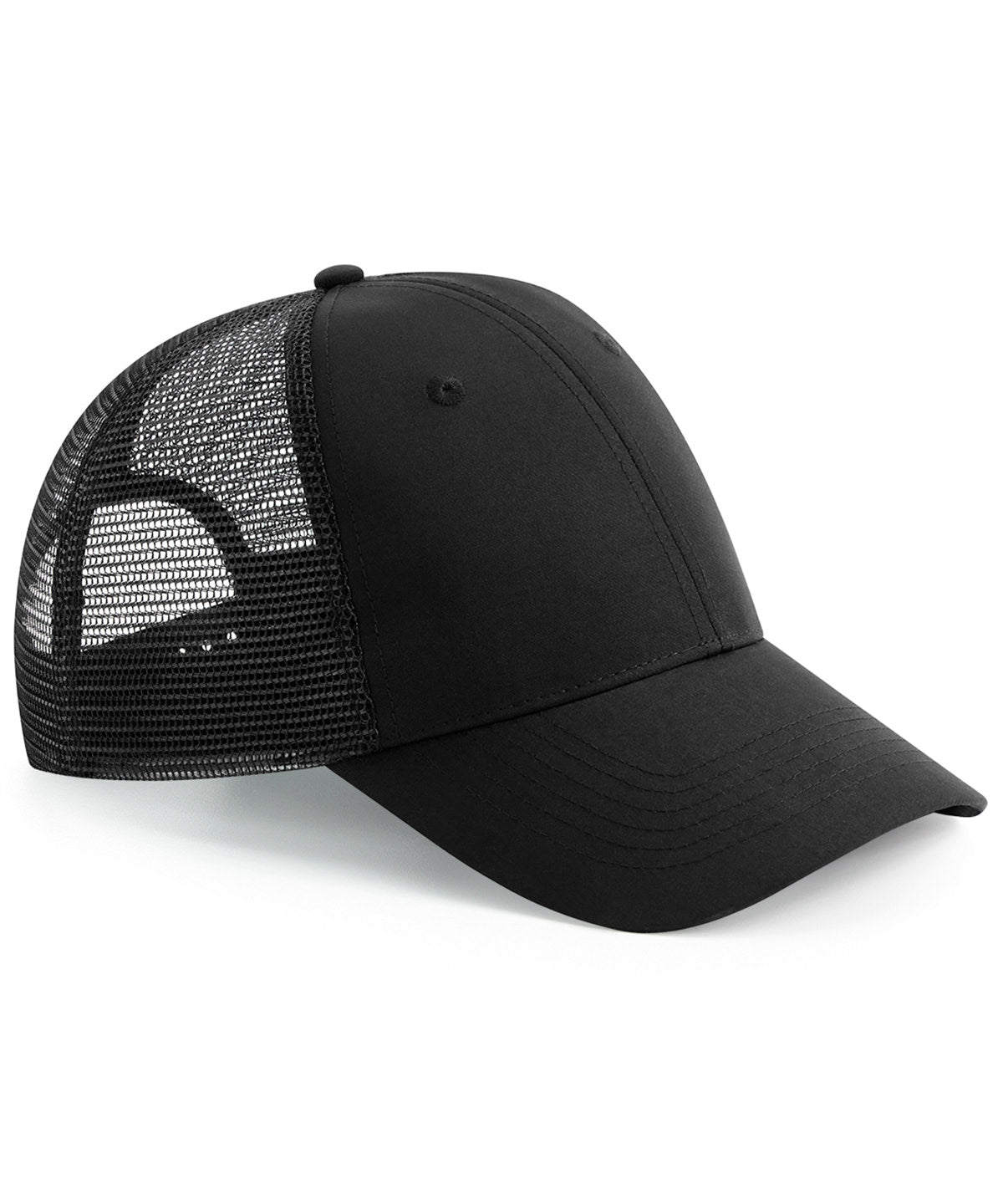 Beechfield - Recycled urbanwear 6-panel snapback trucker - Black - Add Your Design/Logo