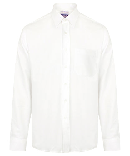 Henbury - Chemise antibactérienne à manches longues - Blanc - Ajoutez votre design/logo