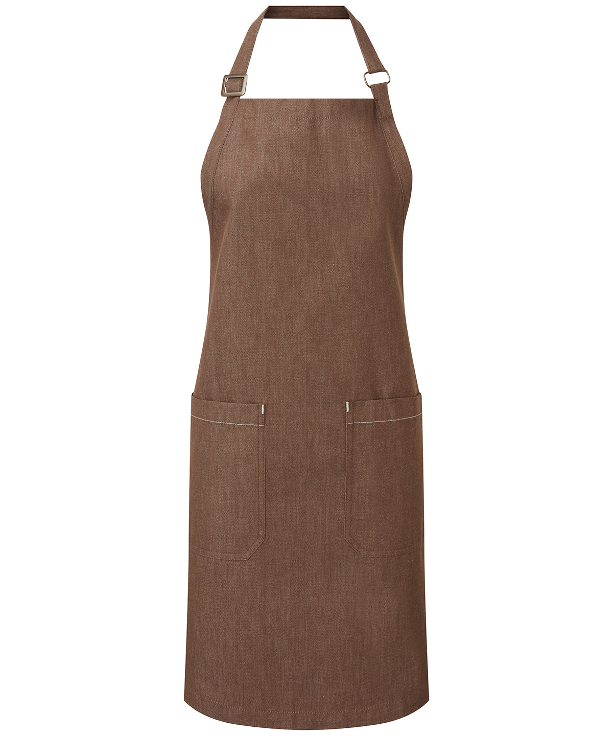 Cotton denim bib apron, organic and Fairtrade certified