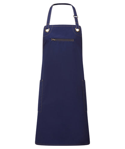 ‘Barley’ Contrast Stitch Bib Apron