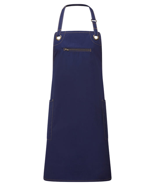 ‘Barley’ Contrast Stitch Bib Apron