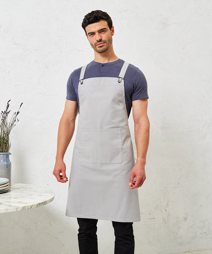 Cross back 'barista' bib apron