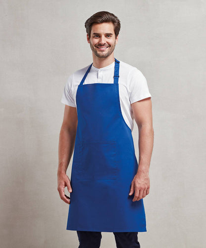 Colours bib apron with pocket