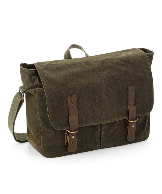 Heritage waxed canvas messenger