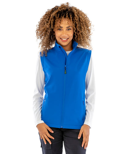 Women's recycled 2-layer printable softshell bodywarmer