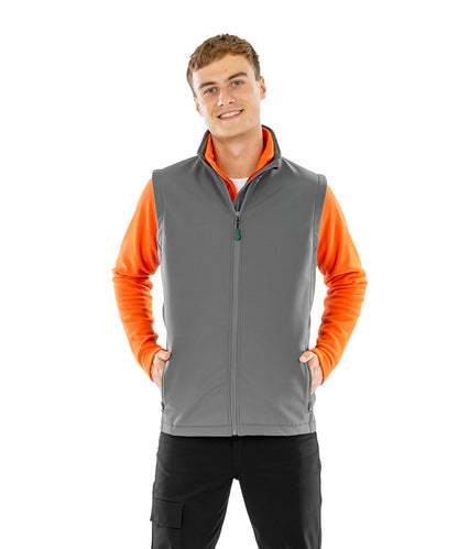 Men's recycled 2-layer printable softshell bodywarmer