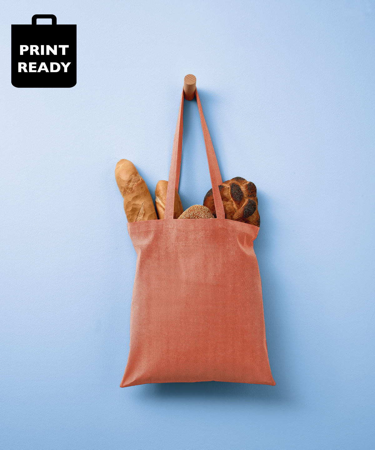 Recycled cotton shopper long handle