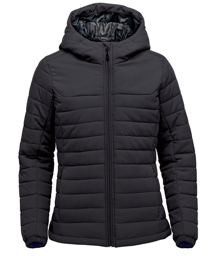 Womens Nautilus quilted hooded jacket