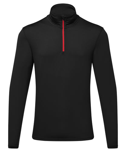 TriDri® recycled long sleeve brushed back ¼ zip top