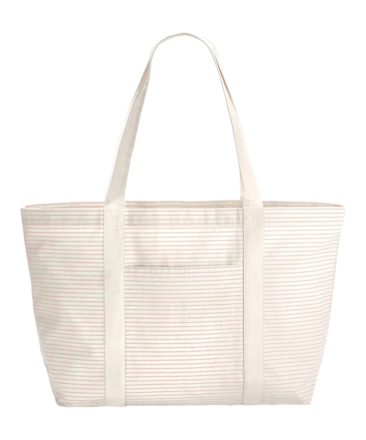 Striped organic cotton shopper