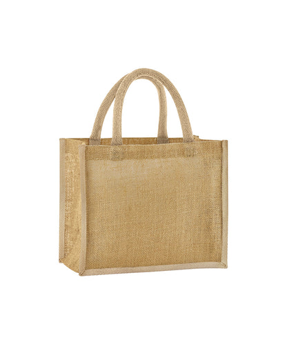 Natural starched jute midi tote