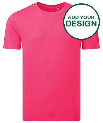 Anthem - T-shirt mi-lourd Anthem - Rose vif - Ajoutez votre design/logo