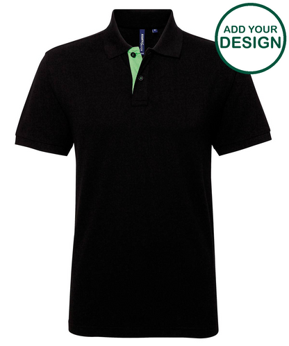 Men's classic fit contrast polo