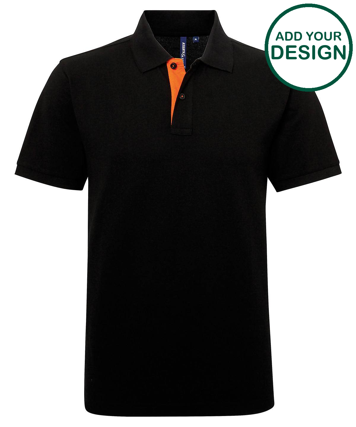 Men's classic fit contrast polo