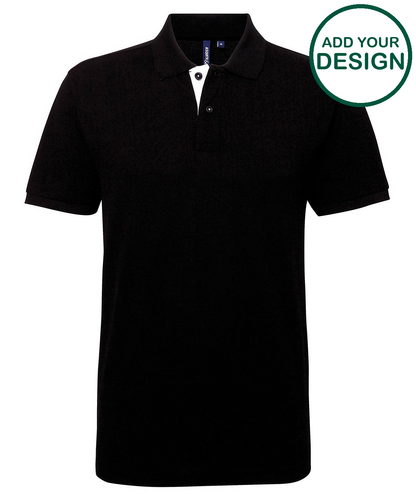 Men's classic fit contrast polo