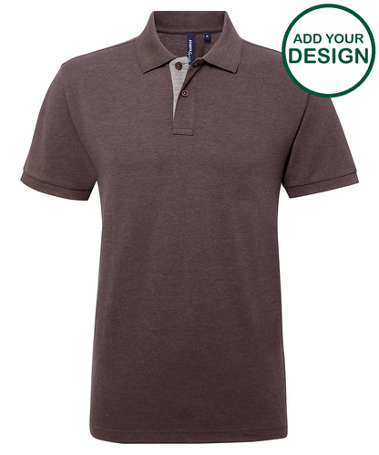 Men's classic fit contrast polo