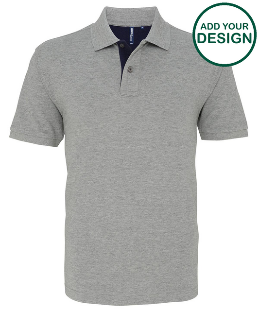 Men's classic fit contrast polo