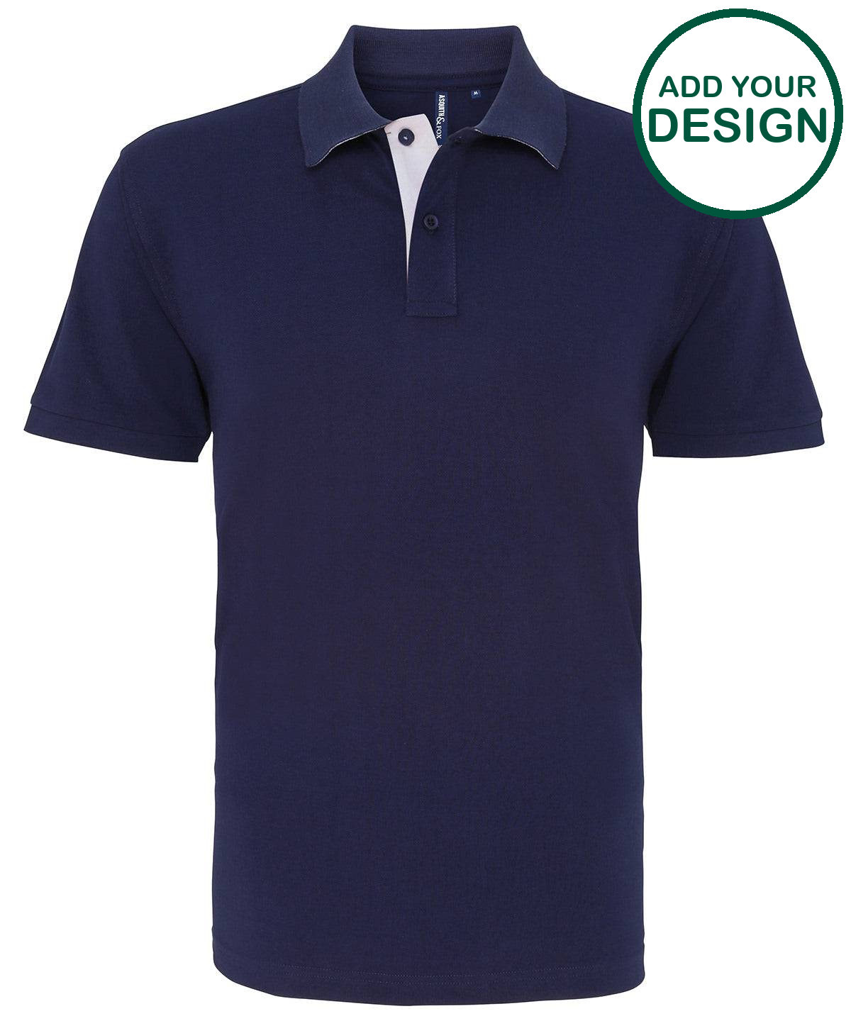 Men's classic fit contrast polo