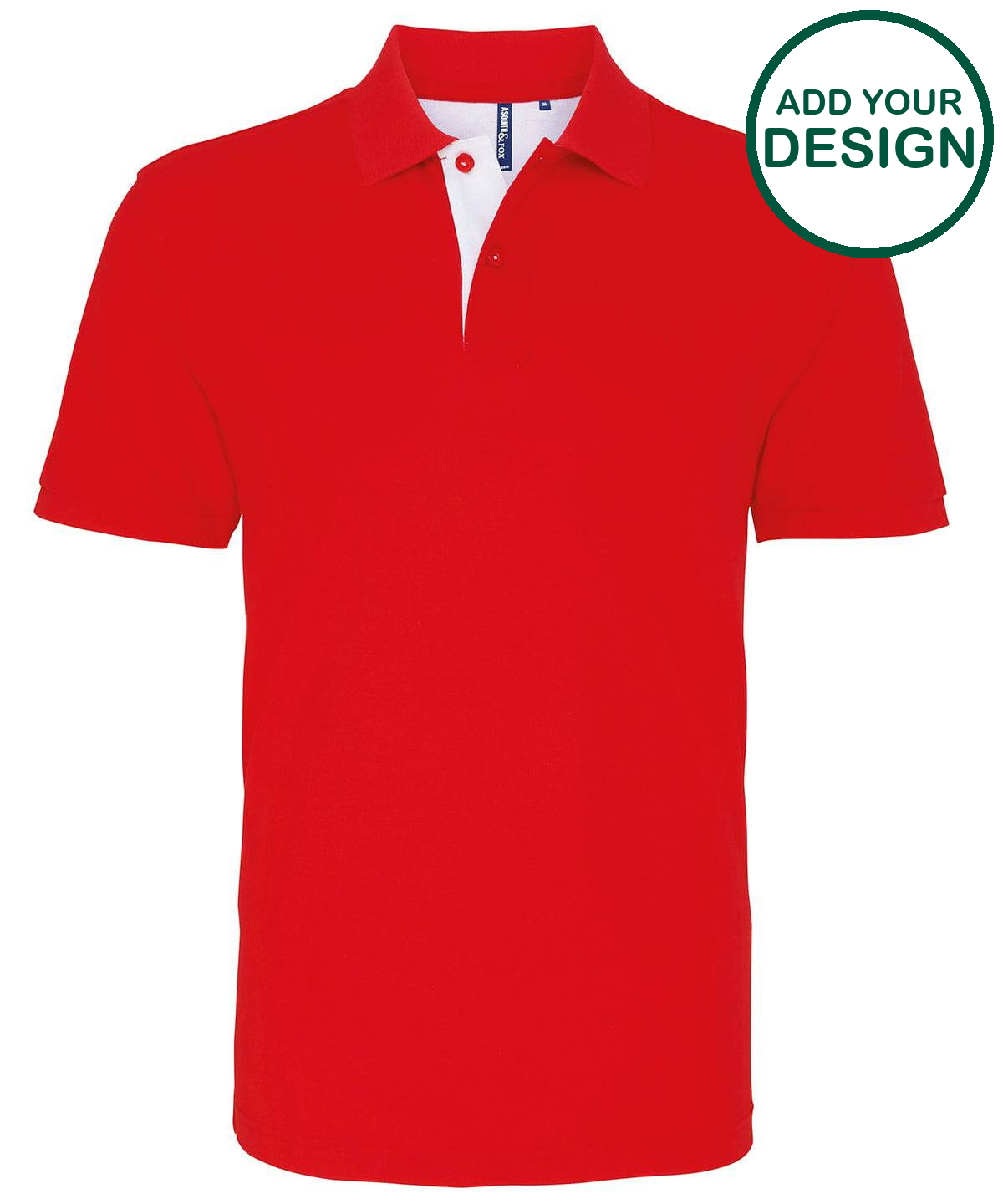 Men's classic fit contrast polo