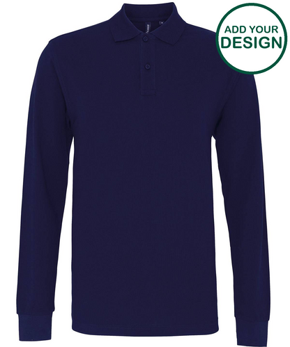 Men's classic fit long sleeved polo